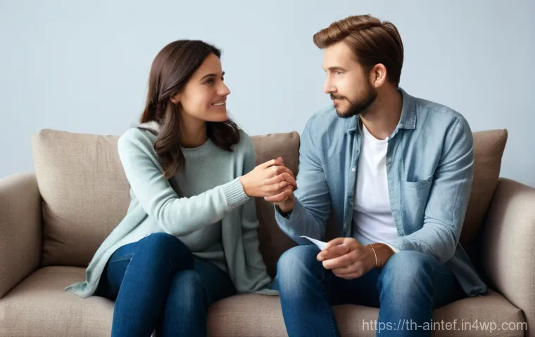 AI 테라피와 치료사의 역할 변화 - **Prompt:** A professional and empathetic human therapist (male or female, 40s-50s) is in a modern, ...