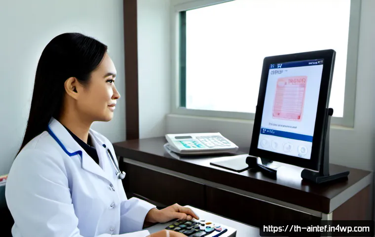 Home 16 AI 치료법의 비용 문제와 윤리적 쟁점 - Photorealistic Thai hospital consultation room, a compassionate Thai doctor and an adult patient sea...